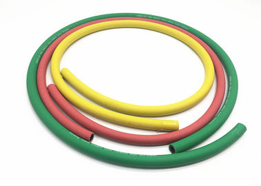 Duas camadas de mangueira de ar trançada da fibra de poliéster com cor vermelha amarela verde