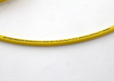 Tubulação de mangueira da espiral da fibra de poliéster, mangueiras do líquido refrigerante do revestimento amarelo