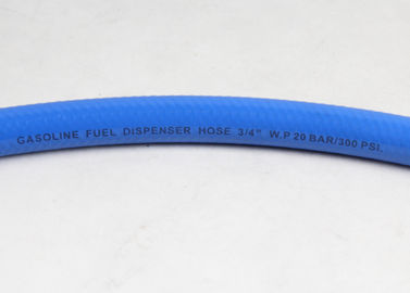 Único fio da barra flexível azul da mangueira de combustível 30 para o posto de gasolina, identificação 3/4 polegadas