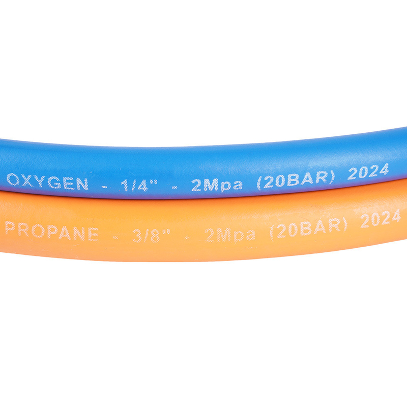 Grau T Redutor resistente ao desgaste Tubina de soldagem dupla Laranja 3/8'' Azul 1/4'