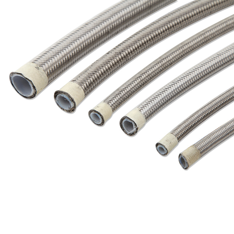Mangueira de PTFE de alta pressão com uma camada trançada de aço inoxidável para transporte e hidráulica móvel