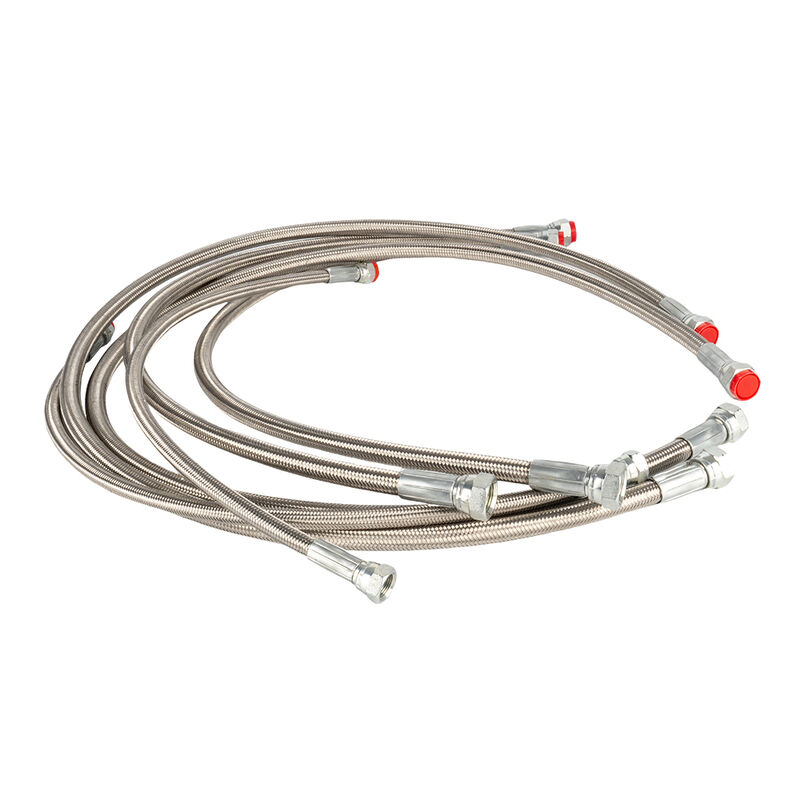 Conjunto de mangueiras de PTFE com resistência a altas temperaturas e propriedades resistentes a produtos químicos para aplicações antiestáticas