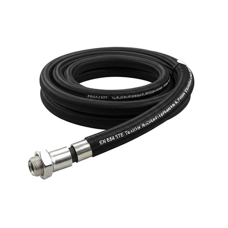 EN854 3TE Mangueira hidráulica entrelaçada de têxteis com borracha sintética resistente ao óleo e reforço têxtil de alta resistência MSHA / CE aprovado