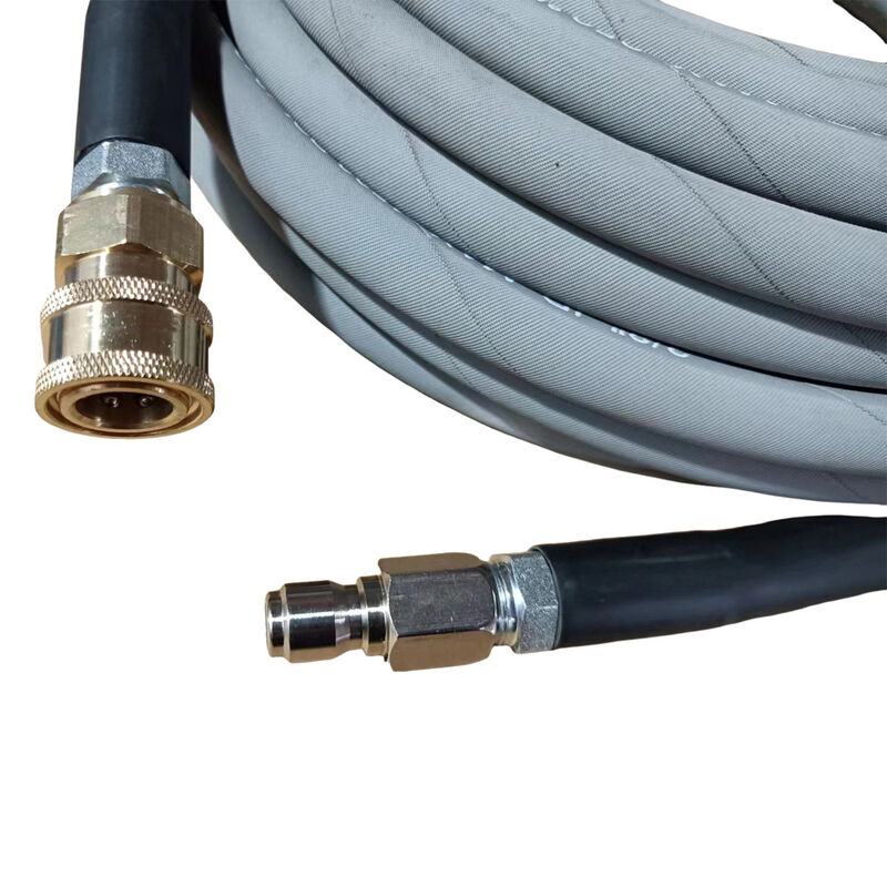 Tubos de limpeza de alta pressão não marcantes de 4000 psi a 6000 psi com acopladores rápidos para máquina de extração de tapetes