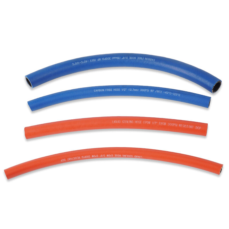 Tubos de refrigeração líquidos curados com peróxido para sistemas de refrigeração de moldes por injecção e sopro  Tubos de borracha industrial não condutora resistente ao fogo (300 PSI)