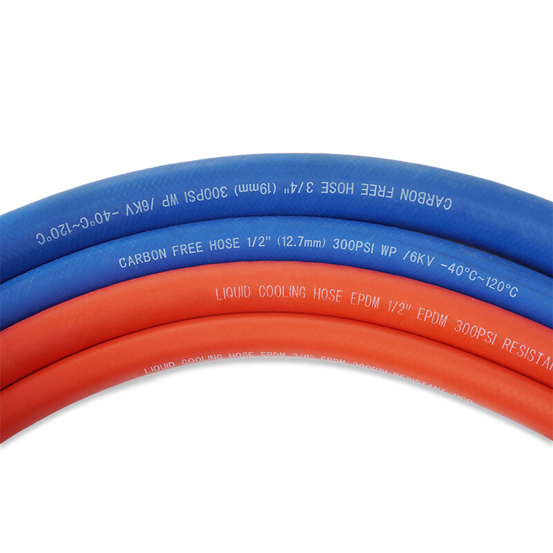 Tubos de refrigeração líquidos curados com peróxido para sistemas de refrigeração de moldes por injecção e sopro  Tubos de borracha industrial não condutora resistente ao fogo (300 PSI)
