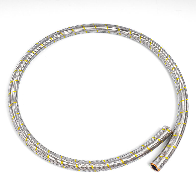 Alto desempenho de algodão trenzado/aço inoxidável como cobertura NBR Fuel Hose Flexível e resistente ao óleo, serviço de corte gratuito para sistemas hidráulicos industriais