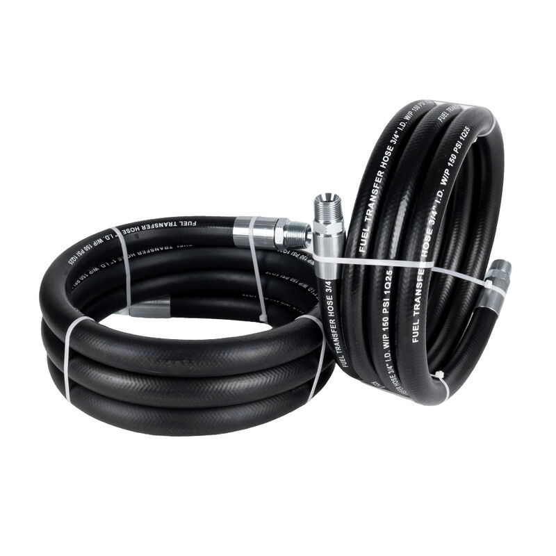 Conjunto de mangueira flexível de alta qualidade para uma estação de gasolina (interfaces de 6 mm a 1 polegada) ‡ adequado para sucção e transferência de gasolina/diesel.
