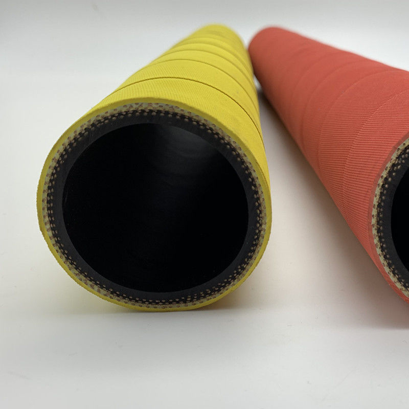 O vermelho/amarelo envolveu a mangueira de ar de borracha de superfície com 4 camadas de 300psi trançado matéria têxtil