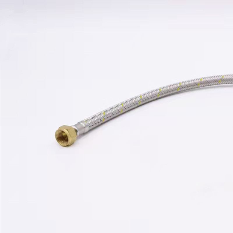O fio de aço inoxidável trançou a mangueira flexível de borracha 1/2” HI-HI 60cm do gás 100cm